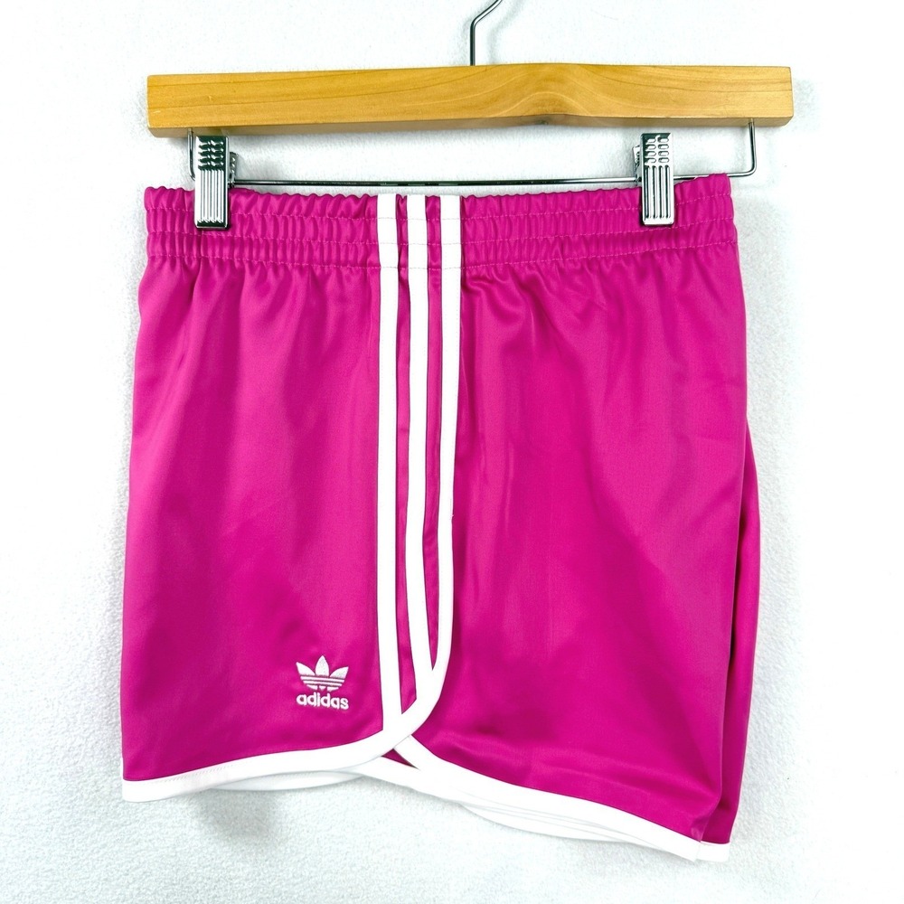 adidas Originals 3-Stripe adicolor Sprinter Shorts Size L Womens‎ Lucid Pink NWT
